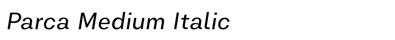 Parca Medium Italic